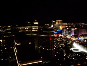Our view &the bellagio fountains I m never leaving